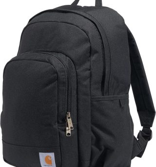 Carhartt 25L Classic Laptop Backpack, Durable Water-Resistant Pack W/ 15" Laptop Sleeve and Multiple Organizational Compartments, PFAS Free, Black
